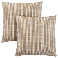 Coussin 2 pièces abstrait à pois taupe foncé et clair