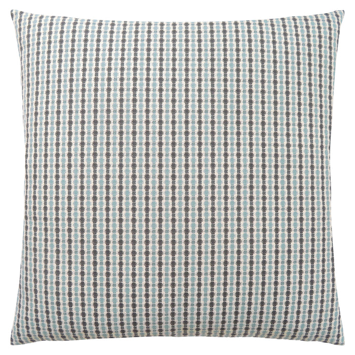 Coussin 1 pièce abstrait à pois gris et bleu clair