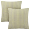 Coussin 2 pièces abstrait à pois vert foncé et clair