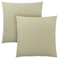 Coussin 2 pièces abstrait à pois vert foncé et clair