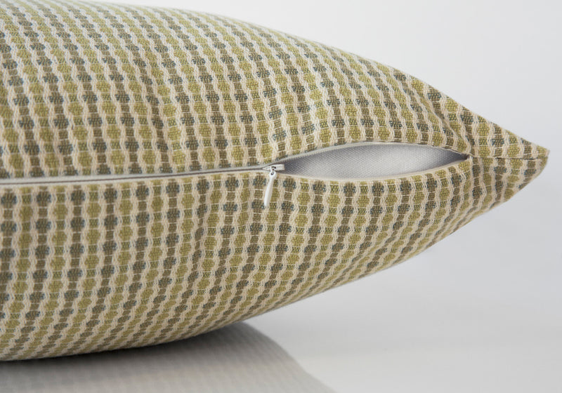 Coussin 2 pièces abstrait à pois vert foncé et clair