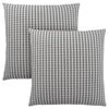 Coussin 2 pièces abstrait à pois noir et gris clair