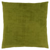 Coussin 1 pièce velours brossé vert lime