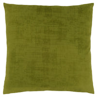 Coussin 1 pièce velours brossé vert lime