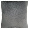 Coussin 1 pièce en velours à motif floral gris foncé