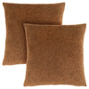 Coussin 2 pièces en velours à motif floral brun clair