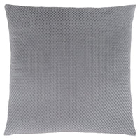 Coussin 1 pièce en velours à motif de diamant argenté