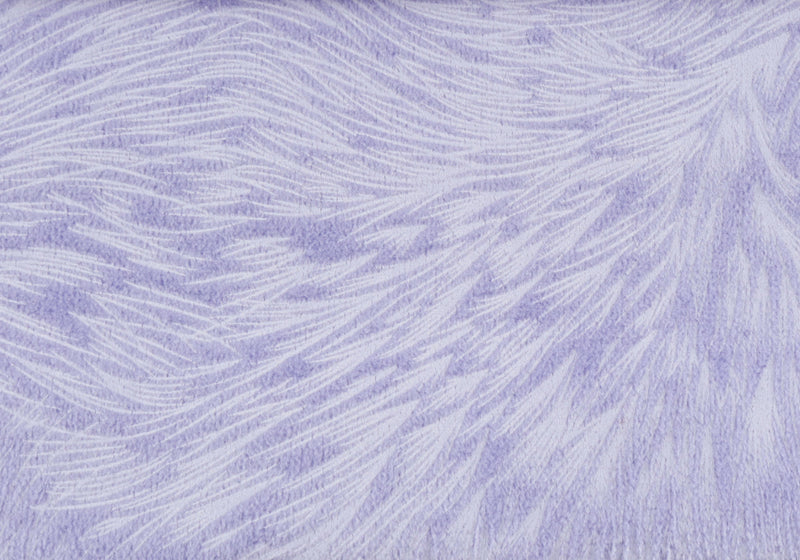 Coussin 1 pièce en velours à motif de plume violet clair