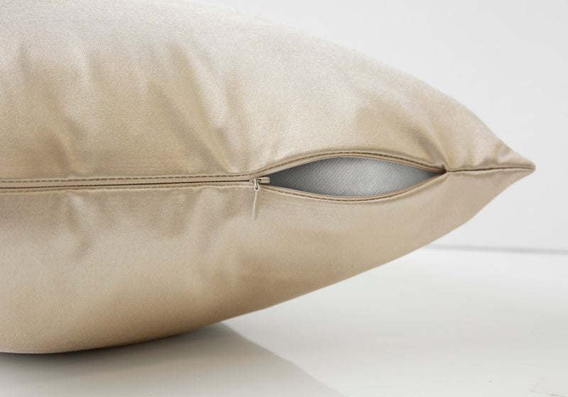 Coussin 2 pièces doré satiné