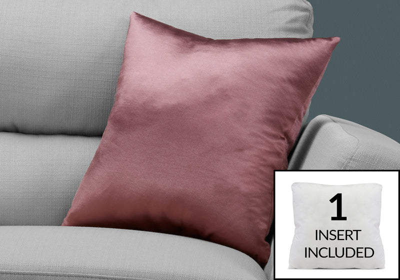 Coussin 1 pièce rose satiné