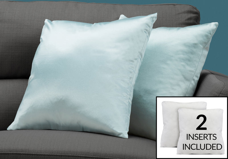 Coussin 2 pièces menthe satiné