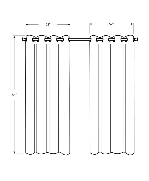 Rideau assombrissant 2 pièces beige - 52 po x 84 po