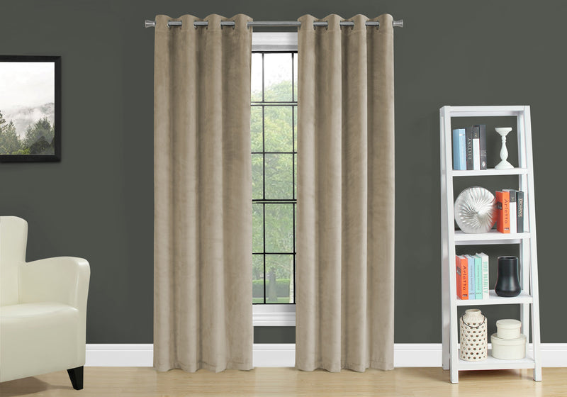 Rideau assombrissant 2 pièces beige - 52 po x 95 po