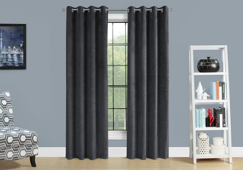 Rideau assombrissant 2 pièces gris - 52 po x 84 po