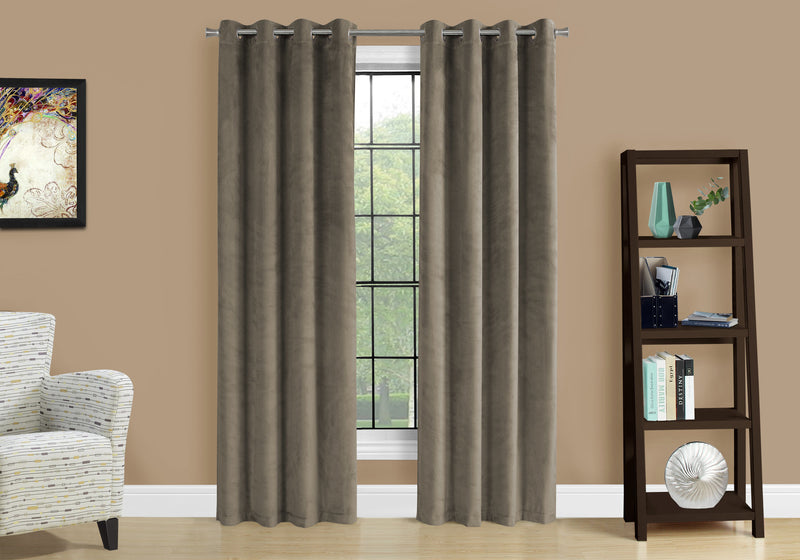 Rideau assombrissant 2 pièces taupe - 52 po x 95 po