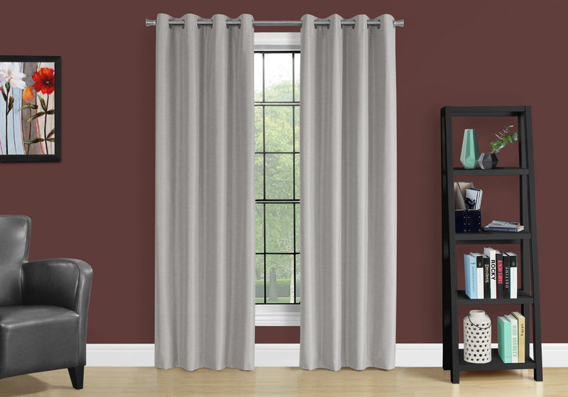 Rideau coupe-lumière 2 pièces argenté - 52 po x 95 po
