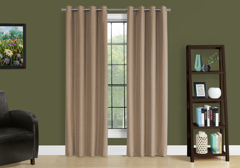 Rideau coupe-lumière 2 pièces brun - 52 po x 84 po
