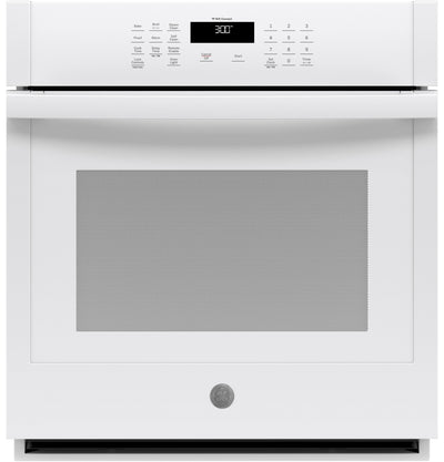 GE 27" 4.3 Cu. Ft. Smart Built-In Single Wall Oven - JKS3000DNWW - Electric Wall Oven in White
