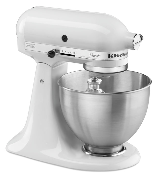 Batteur sur socle à tête inclinable KitchenAid de série ClassicMD de 4,5 pintes - K45SSWH