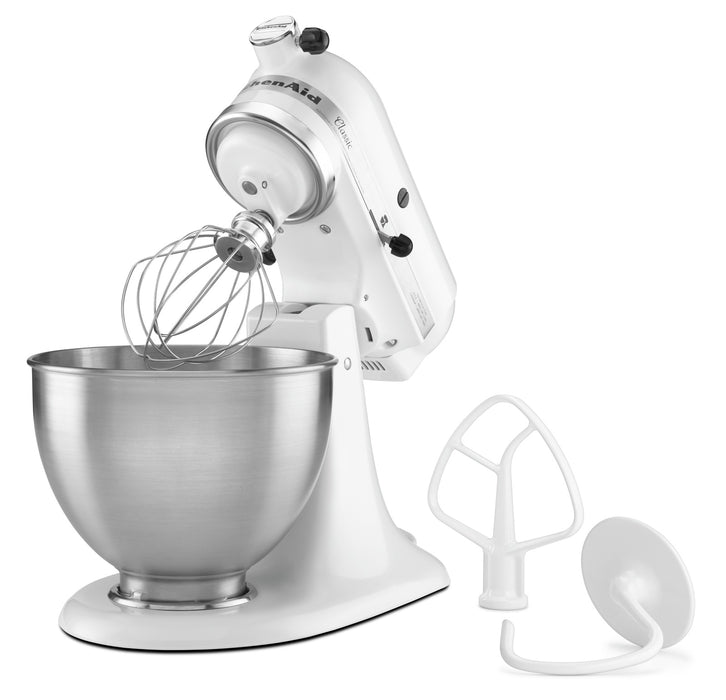 Batteur sur socle à tête inclinable KitchenAid de série ClassicMD de 4,5 pintes - K45SSWH