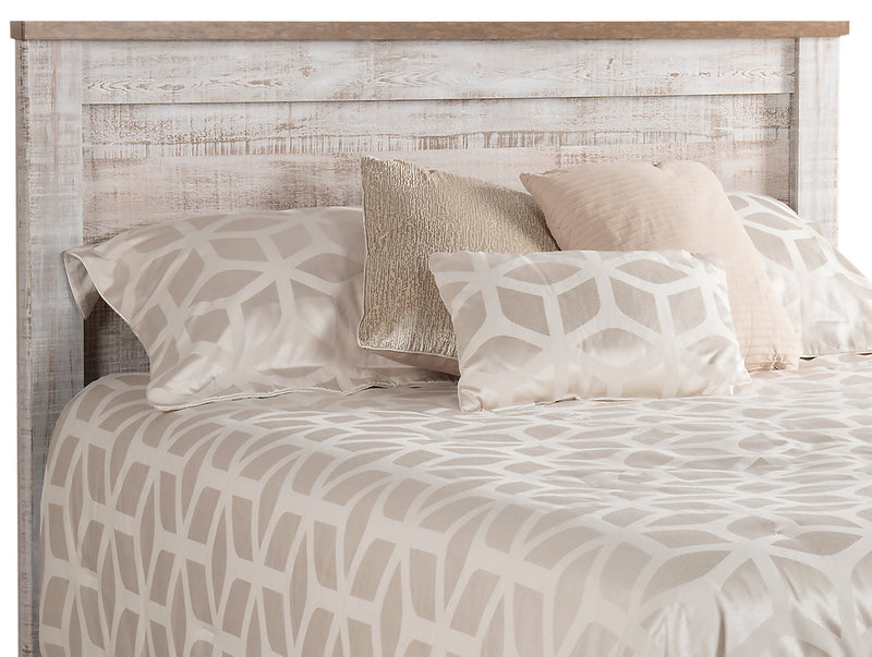 Kaia Queen Headboard - {Country} style Headboard in Whitewash {Engineered Wood}