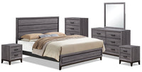 Ensemble de chambre à coucher Kate 8 pièces avec très grand lit