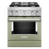 Cuisinière à gaz intelligente KitchenAid de 30 po de style commercial - KFGC500JAV