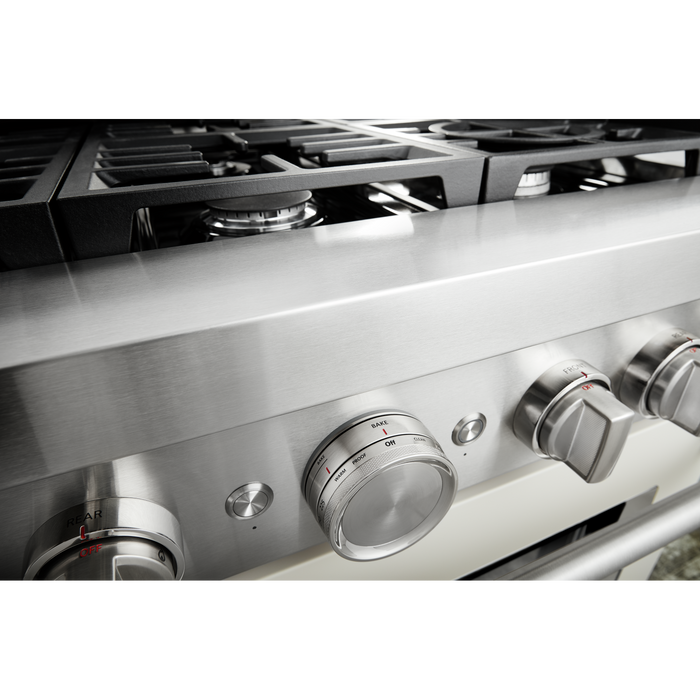 Cuisinière intelligente à gaz KitchenAid de 5,1 pi³ avec autonettoyage - lait frappé - KFGC506JMH