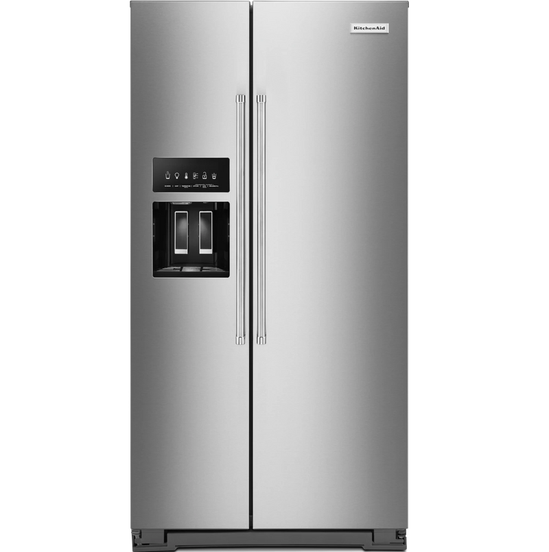 KitchenAid 19.9 Cu. Ft. Counter-Depth Side-by-Side Refrigerator - KRSC700HPS - Refrigerator in Stainless Steel with PrintShield™ Finish