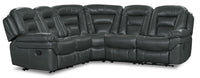  Sofa sectionnel inclinable Leo 5 pièces en tissu Leath-Aire - gris 