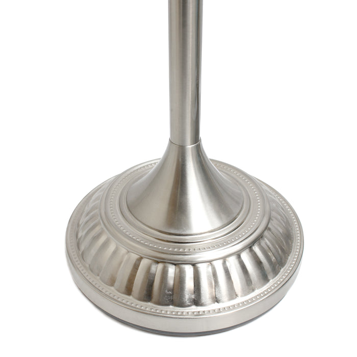 Lampe à pied torchère Elegant Designs à 1 ampoule, nickel brossé