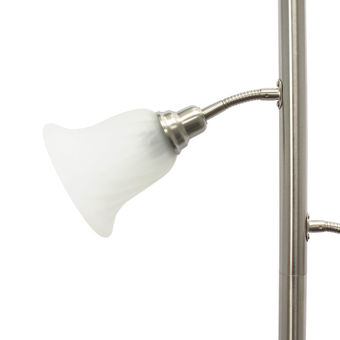 Lampe à pied Elegant Designs à 3 ampoule, nickel brossé