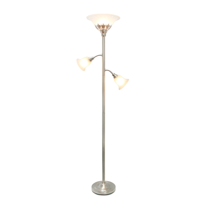 Lampe à pied Elegant Designs à 3 ampoule, nickel brossé