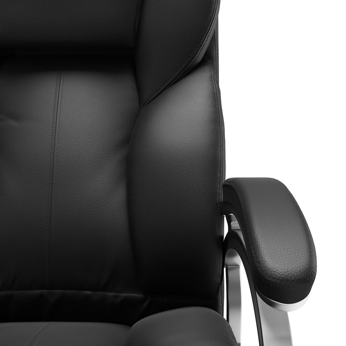 Chaise de bureau de luxe Lodwig de 26 po - similicuir noir