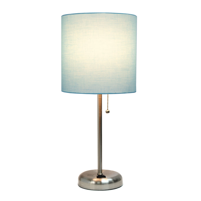 Lampe de table Limelights turquoise avec pied mince et prise de recharge