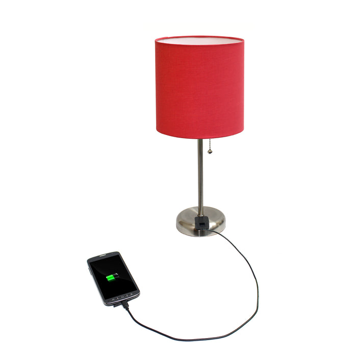 Lampe de table Limelights avec pied mince et prise de recharge