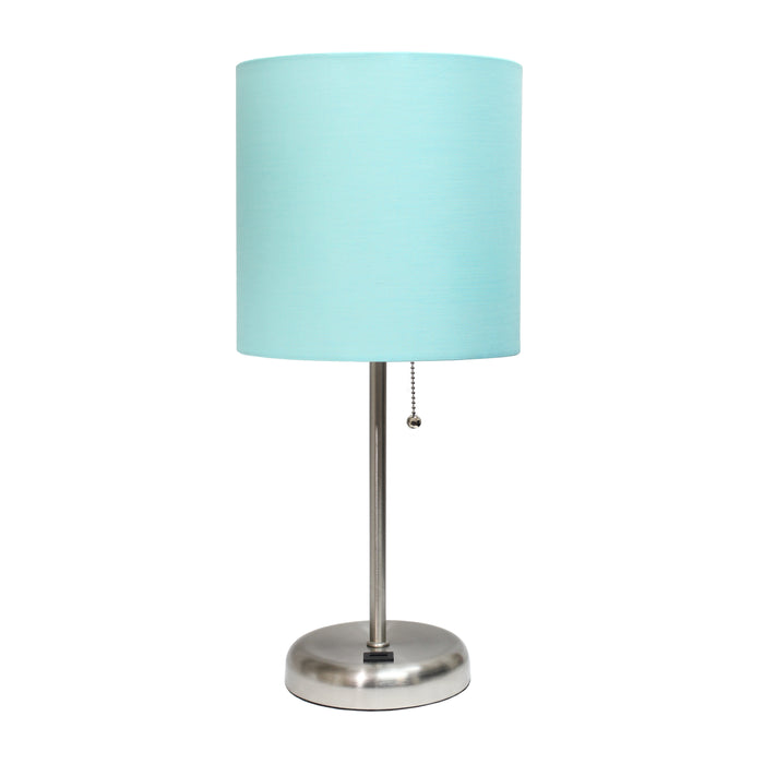 Lampe de table Limelights turquoise avec pied mince et port de recharge USB