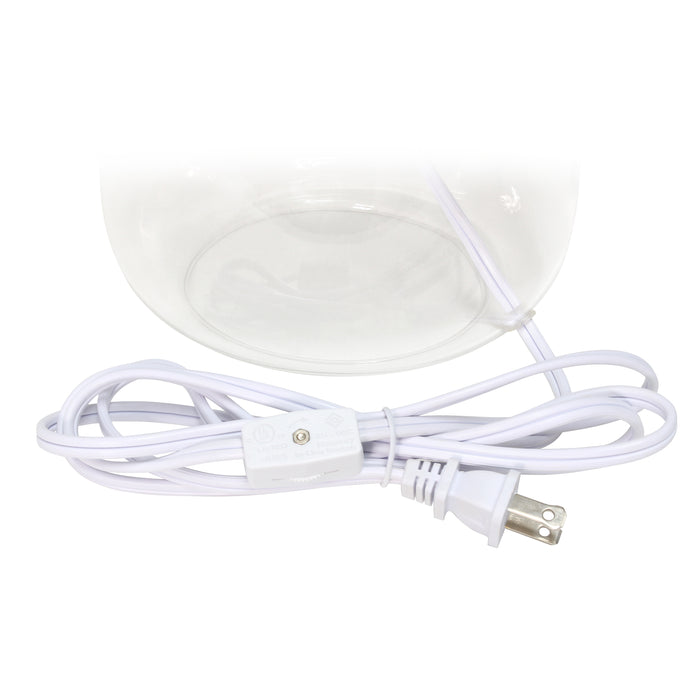 Lampe de table Simple Designs en verre, transparente