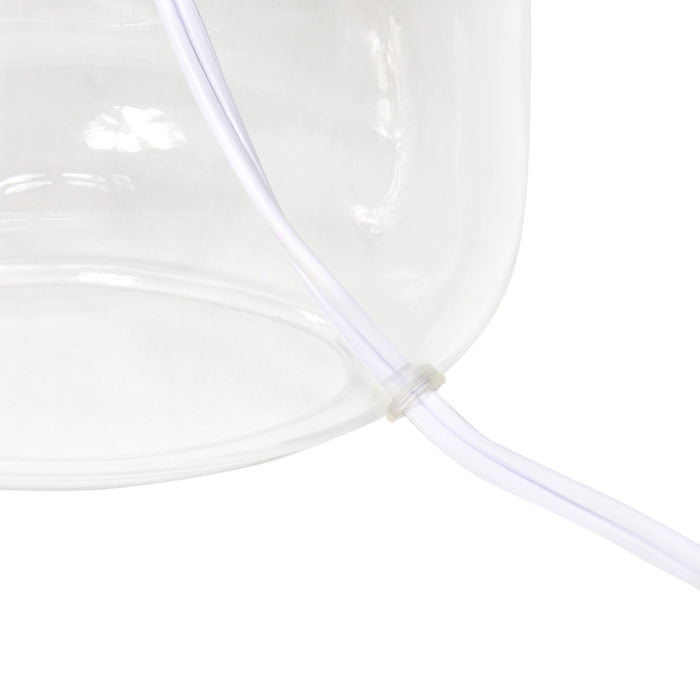 Lampe de table Simple Designs en verre, transparente