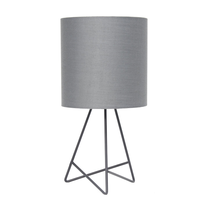 Lampe de table Simple Designs en fil de fer, grise
