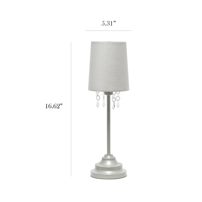 Lampe de table Simple Designs avec perles suspendues en acrylique
