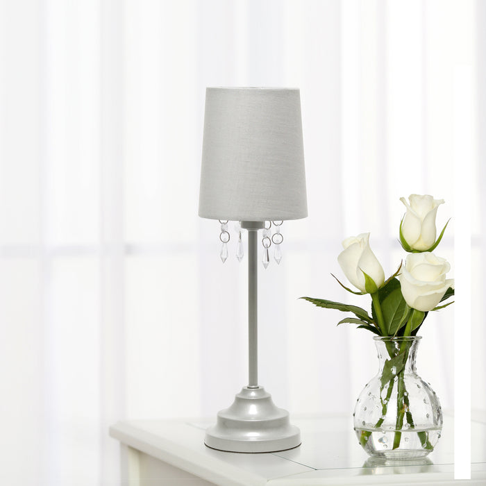 Lampe de table Simple Designs avec perles suspendues en acrylique