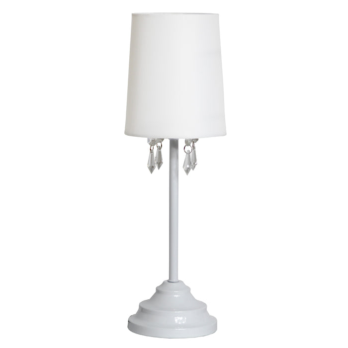 Lampe de table Simple Designs avec perles suspendues en acrylique