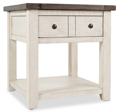 Madison End Table – White - {Rustic}, {Modern}, {Contemporary} style End Table in White {Reclaimed Wood}