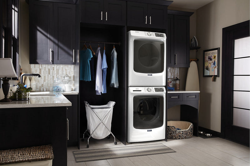 Laveuse frontale 5,5 pi3 avec Extra Power et sécheuse électrique vapeur 7,3 pi³ Maytag - blance