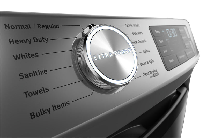 Laveuse frontale 5,5 pi3 avec Extra Power et sécheuse électrique vapeur 7,3 pi³ Maytag - ardoise