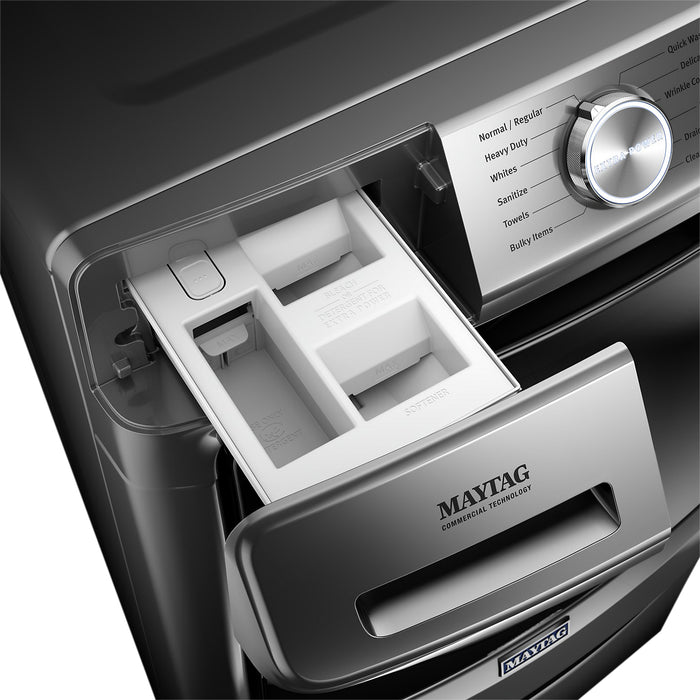 Laveuse frontale 5,5 pi3 avec Extra Power et sécheuse électrique vapeur 7,3 pi³ Maytag - ardoise