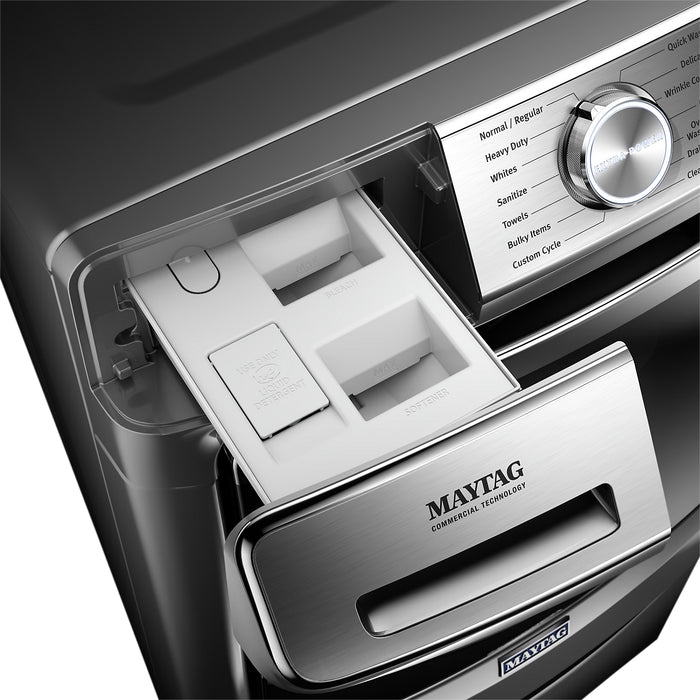 Laveuse à la vapeur intelligente haute efficacité Maytag à chargement frontal de 5,8 pi³ - ardoise métallique - superposable - MHW8630HC