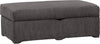 Pouf de rangement Morty de 48 po fabriqué au Canada en tissu de chenille - gris