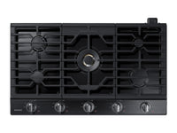  Surface de cuisson à gaz intelligente Samsung de 36 po à 5 brûleurs avec brûleur double puissant de …